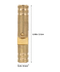 Copper Hidden Hinges For Jewelry Boxes And Gift Cases 20 Pack Small Concealed Hinges close-up with dimensions, gold finish