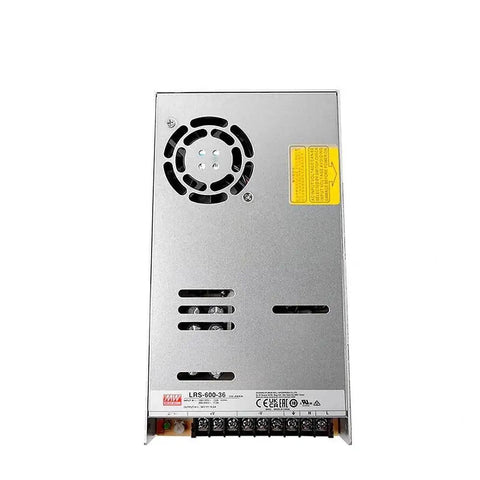 Beefy 600W 36V 16.6A power supply with switchable 90-132/180-264 VAC input up to 92 percent efficient for CNC machines