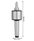 MT3 60° CNC live center side view, carbon steel body, 18 cm long.