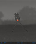 Thermal view of AR500 Steel Target Front View Coyote Target With Stand For Thermal Scopes And Zeroing Three Eighths Inch Thermal Steel Shooting