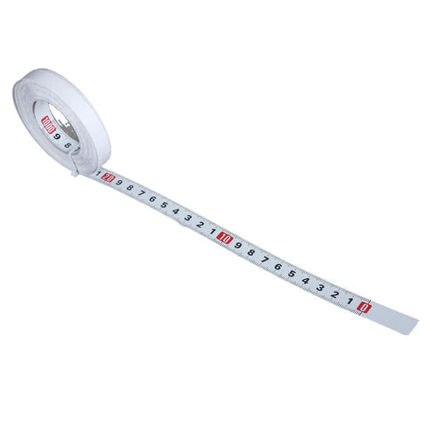 Precision Folding Tape Measure And Measuring Ruler Kit For Tough Woodworking Jobs High Visibility White Finish fully extended view.