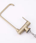 YHdtUO Filter Brushed Gold Drinking Faucet Only Cold Water Stainless Steel Kitchen Faucets-A，C-A，C-A with 360-degree swivel design.