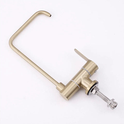 YHdtUO Filter Brushed Gold Drinking Faucet Only Cold Water Stainless Steel Kitchen Faucets-A，C-A，C-A with 360-degree swivel design.