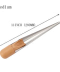 Medium stainless steel rope splicing fid with wood handle, 11 inch, for one eighth inch to one half inch diameters