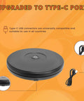 Stunning 25 Cm Motorized Rotating Display Turntable With White Led Lighting, Electric Showcase Platform For Jewelry Toys Collectibles And Products, Smooth Slow Spin Station With Anti Clockwise Direction ports and accessories.