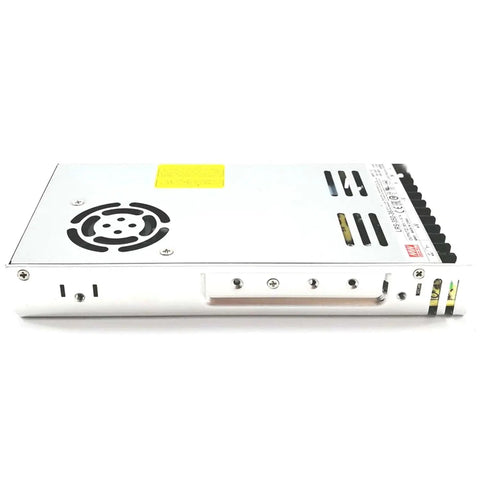 Rock Solid 350W Switching Power Supply 36V 9.7A Enclosed Industrial Adapter with side view design and airflow vent.