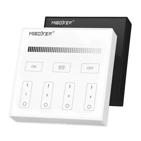 Four Zone Wireless Panel Remote Battery Powered No Wiring Setup With Magnetic Holder Outdoor Mount for FUT035W Plus MiLight