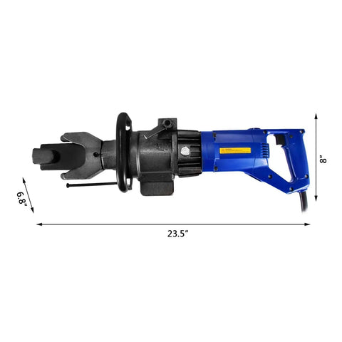 Heavy Duty Electric Rebar Bender 900 Watt Hydraulic Steel Bar Bending Machine For 5 8 Inch Grade 60 Rod Concrete Projects with dimensions.