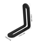 Beefy Heavy Duty L Shaped Corner Brackets 10 Pcs Set For Shelves And Cabinets Thickened Design Stainless Steel Black Finish Measurements Visible