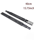 Hella Sturdy 2 Pack Metal Buffer Drawer Slides Featuring Smooth As Silk Glide Bottom Mounted Concealed Hardware For Super Clean Cabinet Upgrades And Absolute Zero Drama Install Days, 40cm steel tracks.