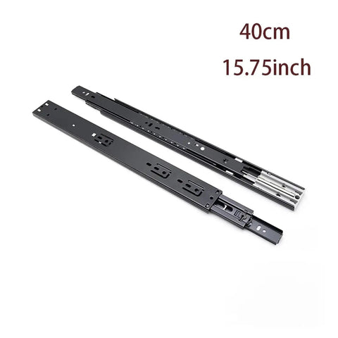 Hella Sturdy 2 Pack Metal Buffer Drawer Slides Featuring Smooth As Silk Glide Bottom Mounted Concealed Hardware For Super Clean Cabinet Upgrades And Absolute Zero Drama Install Days, 40cm steel tracks.