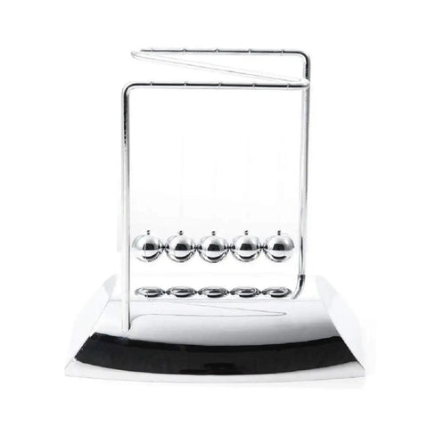 Two Pack Newton's Cradle Desk Toy For Totally Fun Science Learning Educational Pendulum Demonstration With Steel Balls And Plastic Frame Base 13x11x13cm