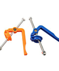 Two Pack Solder Paste Dispenser Kit With Ergonomic Grip For Precise 5cc And 10cc Solder Oil Application Ultra Smooth Dispensing Easy Control Mechanism Ideal For Electronics Assembly And Rework, showing orange and blue dispensers.