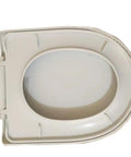 Top view of Quick Release Toilet Seat With Soft Close And Removable Hinges Boasting Dead Silent Slow Drop Mechanism Solid Duroplast Build.
