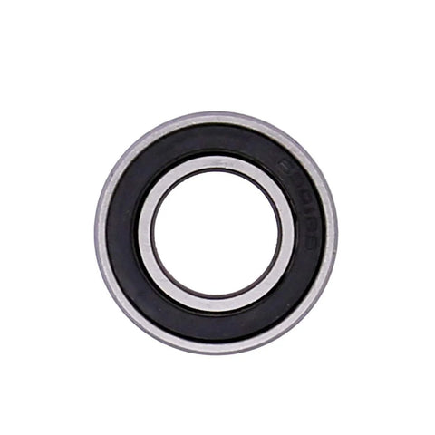 Front view of 12x24x6 mm deep groove ball bearing with double rubber seals