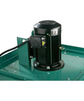 Rugged Seven Point Five Horsepower Three Phase Cyclone Dust Collector motor detail with mounting and electrical connections.