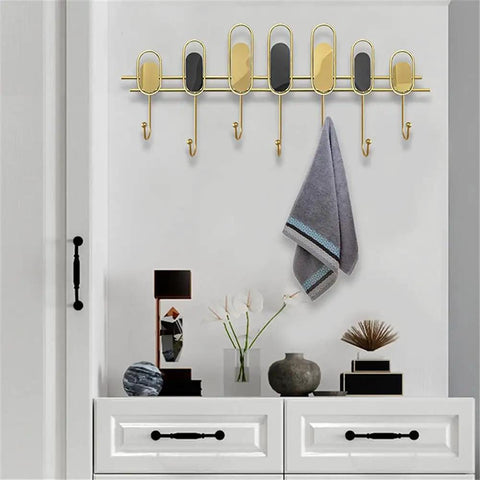 Heavy Duty Iron Wall Hooks With Slick No Drill Install For Coats Keys And Umbrellas Modern Wall Decor For Entryway Closet And Bathroom Organization Game Changing Space Saving Storage