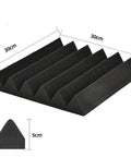 12 Piece Triangle Groove Acoustic Foam Panels For Sound Proofing High Density Flame Retardant Studio Sound Dampening Wall Tiles 12X12X2 Inches Red Sick Noise Absorption Solid Build Quality Game Changing Room Acoustics black foam panel with grooves 30cm size