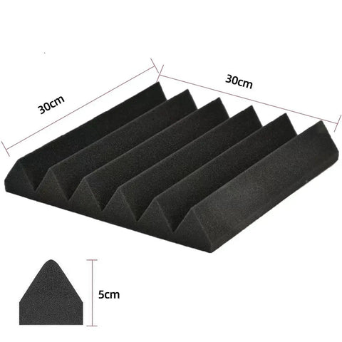 12 Piece Triangle Groove Acoustic Foam Panels For Sound Proofing High Density Flame Retardant Studio Sound Dampening Wall Tiles 12X12X2 Inches Red Sick Noise Absorption Solid Build Quality Game Changing Room Acoustics black foam panel with grooves 30cm size