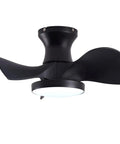 22" Modern Small Ceiling Fan with Light, Matte Black Reversible Energy Saving Silent DC Ceiling Fan Remote Controlled, 3 CCT Memory LED Flush Mount Fan for Small Spaces Kitchen Bedroom Toilet Patio with ABS blades.