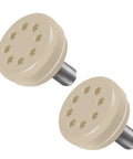 Rubber Roller Skate Toe Stops 2 Pack for Easy Front Mount Brakes That Grip Any Surface detail view with dimples