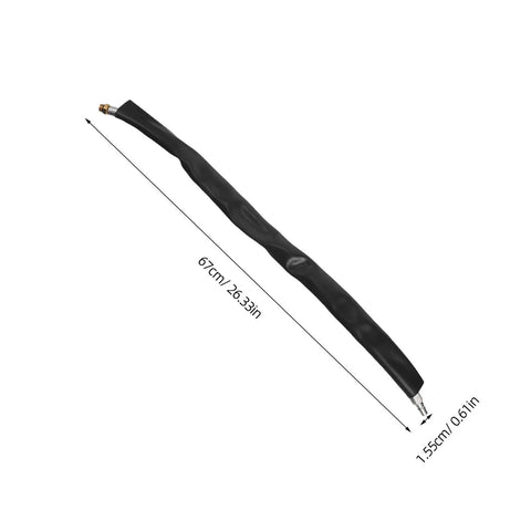 Super Smooth 60cm Lightweight Rubber Air Inlet Hose For Grinder Tire Repair And Pneumatic Tools Easy Install Flex Pipe Makes Garage Jobs A Breeze No Sweat Needed black rubber hose with fittings, 67cm shown