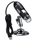 HD 1600x Magnification USB Digital Microscope with LED Light, 360-Degree Adjustable U-Shaped Stand, Durable ABS Construction