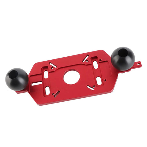 Rock Solid Aluminum Router Base Plate Adjustable Clamp Sub Base Platform with Easy Grip Handle for Precision Wood Trimming Milling Slotting