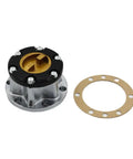 Heavy Duty Mechanical Free Wheel Locking Hubs For Suzuki Samurai SJ413 Vitara Jimny X90 26 Spline 4381060A00 showing metal assembly and gasket.