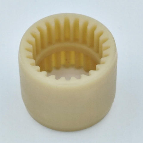 2 Pack M-19 Nylon Gear Coupling Sleeve For Flexible Shafts, 48mm Outer Diameter And 37mm Height, 24-Tooth Coupler, M-19 Compatible, Durable Nylon Sleeve Fits Precise Machinery And DIY Projects