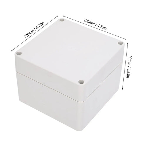 Rugged IP65 Waterproof ABS Plastic Enclosure For Electronics 120x120x90mm With Embedded Metal Mounting Holes
