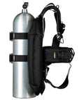 Side view of Ghost Standard Scuba Diving BCD for Single Tank With Large Backplate and Two Ten Pound Weight Pockets