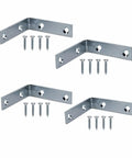 18-Gauge Zinc Plated Steel Go-To Corner Brace 2-In Long By 5/8-In Projection Indoor Outdoor L Bracket 4-Pack with screws
