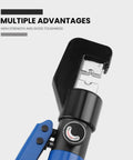 Heavy Duty Hydraulic Crimper Replacement Dies Set For Steel Cable And Terminal Tools Nine Die Sizes From 12 AWG Through Two Zero AWG close-up