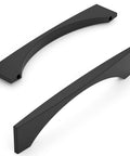 Matte Black Cabinet Pulls 5 Inch Center To Center 128MM 10 Pack Durable Kitchen Cupboard Handles Modern Hardware ZH0085