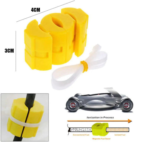 Magnetic Fuel Saver Kit For Cars, Four Piece XP-2 Universal Emission Vehicle Economizer Gas Device, ABS Construction