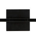 Black 28-Inch Modern Dimmable Integrated LED Wall Sconce for Bathrooms and Hallways, Metal Vanity Light fixture base close-up