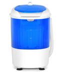Compact Portable Washing Machine, 5 Point 5 Lb Mini Washer And Spinner Combo with blue drum and white base for small spaces.