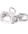 316 Stainless Steel Swivel Bail Snap Shackle Hook 70mm For Marine Rigging On Boats And Yachts Rock Solid Heavy Duty Silver, Rotates Freely To Prevent Line Twist, Safe Working Load Up To 700kg, Breaking Strength 1800kg silver swivel bail shackle with ring