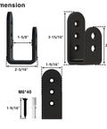 2x4 Door Barricade Brackets For Quick Door Reinforcement, One Quarter Inch Thick Upgrade, Extra Long Mount Screws, U Shaped Design