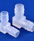 JoyTube 1/4 in hose barb elbow fittings, 90-degree, clear plastic, set of 2