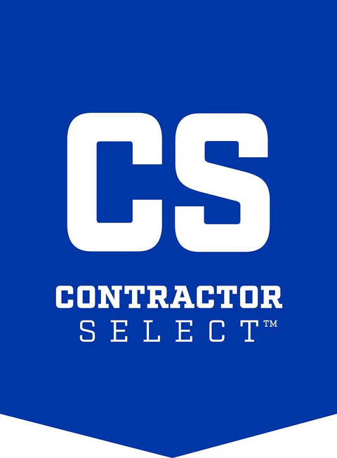 CS Contractor Select logo in blue and white