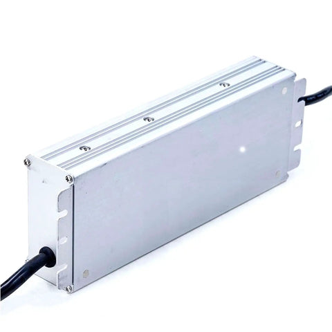 Top Shelf 320W Constant Current LED Driver Supply Delivering A Solid 54V Output With Rock Solid IP67 Protection And Hassle Free 3 In 1 Dimming, silver aluminum body, outdoor use.