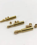 12 Piece M2.5 M3 M4 Threaded Inserts Kit with three soldering iron tip sizes for brass heat set inserts in 3D printed plastic parts