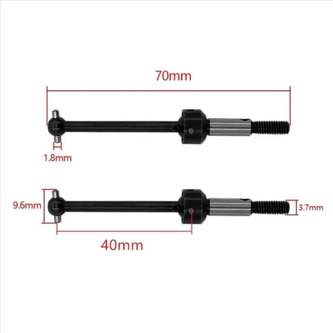 2 Pack Steel Drive Shaft CVD 40mm For 3Racing Sakura TB03 Tamiya 1X10 RC Drifting Car Upgrade Accessories Heavy Duty Alloy Axles