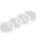 YUEHISY 50Pcs Shower Drain Hair Catcher Fiberglass Dense Mesh (50 Pieces) four white circular hair catchers with dense mesh.
