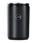 Top Shelf One Liter Milk Chiller Fridge Built Right For Home Baristas Seeking Crisp Cold Cream And Fresh Dairy, black design.