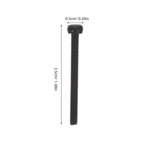 Single screw from 1600 Piece Carbon Steel Socket Head Cap Screw Set Black Oxide Metric Hex Allen Bolts With Flat Washers For DIY Projects