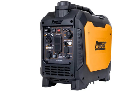Beast 2700 Watt Dual Fuel Inverter Generator with CO Sensor, angled view, compact and portable for home and outdoor use.