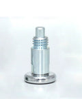 Close-up of Badass Spring Plunger With Fine Thread M10x1 And Coarse Thread M8 Index Bolt Pin Screw for heavy machinery use.